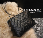 2015 Chanel Shoulder Bag Sheepskin Leather A68028 Black A68028