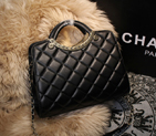 2015 Chanel Shoulder Bag Sheepskin Leather A68036 Black A68036
