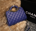 2015 Chanel Shoulder Bag Sheepskin Leather A68036 Royal A68036