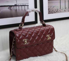 2015 Chanel Spring Summer 2015 Tote Bag Sheepskin Leather A2233 Burgundy A2233