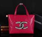 2015 Chanel Tote Bag Bright Leather A68088 Rose A68088