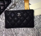 2015 Chanel coin purse Caviar Leather A50168 Black A50168