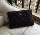 2015 Chanel coin purse Original Leather A31514 Black with Gold A31514