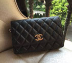 2015 Chanel mini Flap Bag Original Leather A80248 Black with Gold A80248