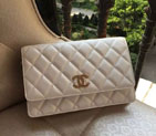 2015 Chanel mini Flap Bag Original Leather A80248 Offwhite with Gold A80248