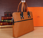 2015 Hermes Briefcase bag Original Calf Leather H8633 Wheat H8633