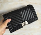 2015 LE Boy Chanel Flap Shoulder Bag Original Leather A67086 Black A67086