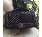 2015 Latest LE Boy Chanel Flap Shoulder Bag Original leather A67086 Black A67086