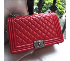 2015 Le Boy Chanel Flap Shoulder Bag in Original Sheepskin Leather A5627 Red A5627