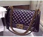 2015 New Boy CHANEL Salzburg 15AW Flap Shoulder Bag A67086 Black A67086