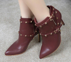 2015 Valentino women rivet High-heeled boots