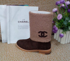 2015 chanel New Arrivals Nubuck Leather with Pearl Boots CHW0690
