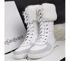 2015 chanel New Arrivals Rabbit fur boots CHW0663