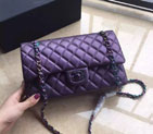 2016 Chanel 1112 Flap Bag Original Deer Leather Purple with Magic color Hardware 1112