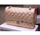 2016 Chanel 2.55 Series Flap Bag Original Caviar Leather 1112 Tyrant Gold with Silver 1112