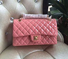 2016 Chanel 2.55 Series Flap Bag Original Patent Leather 1112 Pink with Gold hardware 1112