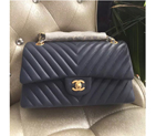 2016 Chanel 2.55 Series Flap Bag Original Sheepskin Leather 1112 Royalblue with Gold 1112