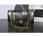 2016 Chanel 2.55 Series Flap Bag Real Python Leather 1112 with Gold 1112