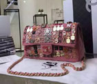 2016 Chanel 2.55 Series Flap Bag velvet 1112 Pink 1112