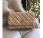 2016 Chanel A33814 Apricot Original Sheekskin Leather Mini Flap Bag A33814