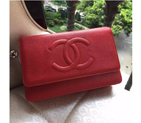 2016 Chanel A33814 Red Original Leather Mini Flap Bag Silver A33814