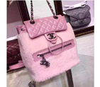 2016 Chanel Backpack Lambs wool and leather A57083 A57083