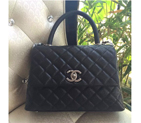2016 Chanel Black Original Leather grained flap bag A92993 A92993