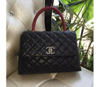 2016 Chanel Black Original Leather grained shoulder Tote bag A95168 A95168