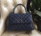 2016 Chanel Blue Original Leather grained shoulder Tote bag A95168 A95168