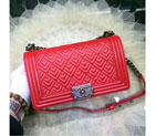 2016 Chanel Boy Flap Shoulder Bags Original Lambskin Leather A67086 Red A67086