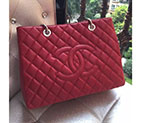 2016 Chanel Classic Coco shoulder Bag Red GST Original Caviar Leather A50995 Silver A50995