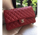 2016 Chanel Classic Flap Bag 1112 Original Caviar Leather Red with Gold Hardware 1112