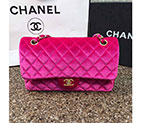 2016 Chanel Classic Flap Bag 1112 Original Rose velvet with Gold 1112