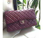 2016 Chanel Classic Flap Bag 1113 Burgundy Original Sheekskin leather Gold Hardware 1113