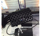 2016 Chanel Classic Flap Bag 1113 Original Deer Leather Black with Magic color Hardware 1113