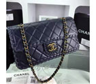 2016 Chanel Classic Flap Bag Original Calf Leather A92801 Blue A92801