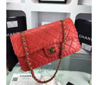 2016 Chanel Classic Flap Bag Original Calf Leather A92801 Red A92801