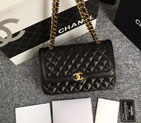 2016 Chanel Classic Flap Bag Original Leather A91021 Black A91021