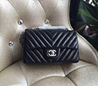 2016 Chanel Classic Flap Bags Original Sheepskin leather 1116 in Black with Silver hardware 1116
