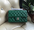 2016 Chanel Classic Flap Bags Original Sheepskin leather 1116 in Green with Silver hardware 1116