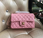 2016 Chanel Classic Flap Bags Original Sheepskin leather 1116 in Pink with Gold hardware 1116