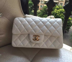 2016 Chanel Classic Mini Flap Bags Original sheepskin leather A1116 in White A1116