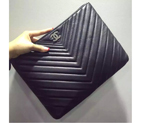 2016 Chanel Clutch Bag Black Calfskin Leather A67780 A67780