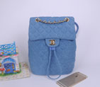 2016 Chanel Denim Fabric Backpack A91121 Light Blue A91121