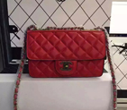 2016 Chanel Flap Shoulder Bag Sheepskin Leather A68022 Claret A68022