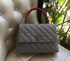 2016 Chanel Gray Original Leather grained shoulder Tote bag A95168 A95168