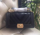 2016 Chanel LE Boy Flap Shoulder Bag Original Leather A67086 Black A67086