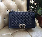 2016 Chanel LE Boy Flap Shoulder Bag Original denim A67086 Blue with Silver hardware A67086
