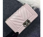 2016 Chanel LE Boy Flap Shoulder Bag Original sheepskin Leather A92059 Light pink A92059