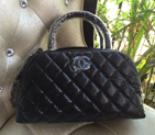 2016 Chanel Mademoiselle Bowling Bag Original Leather A49853 Black A49853